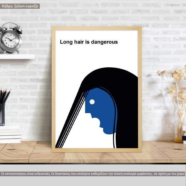 Long hair is dangerous, poster