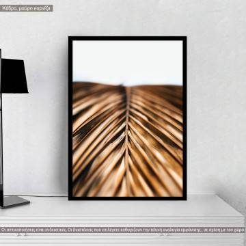 Gold palm leaf, poster