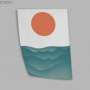Turquoise sea, orange sun, αφίσα, πόστερ