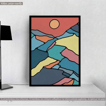 Landscape of many colors, poster