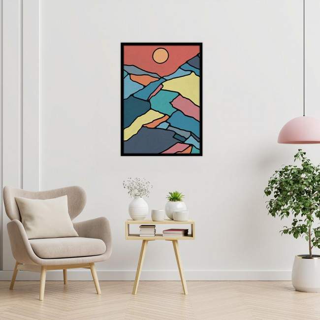 Landscape of many colors, poster