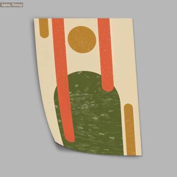 Orange, green, brown shapes, poster 2