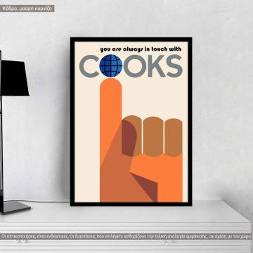 Always in touch with cooks, κάδρο, μαύρη κορνίζα 
