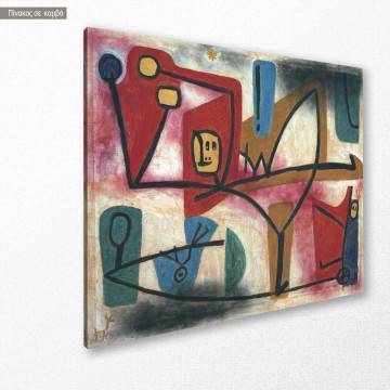 Πίνακας ζωγραφικής Exuberance  Klee Paul Καμβάς τελαρωμένος Όψη 1 2