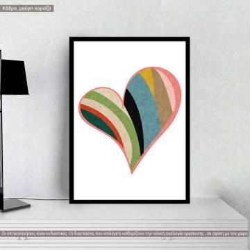 Colorful heart, poster