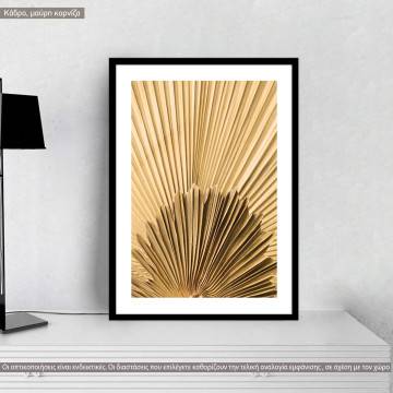 Golden palm leaf Ι, poster