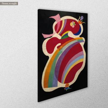 Canvas print La forme rouge Kandinsky W poster Poster (Frameless Papertex) View 1 2