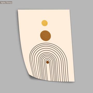 Circle and lines V, κάδρο, μαύρη κορνίζα 2