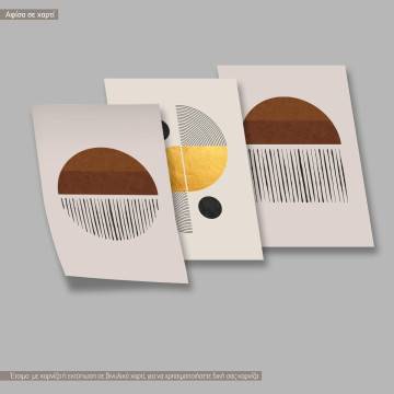 In semicircles, αφίσα, κάδρο τρίπτυχο, κάδρο, μαύρη κορνίζα 2