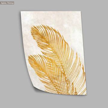 Leaves in gold, κάδρο, μαύρη κορνίζα 2