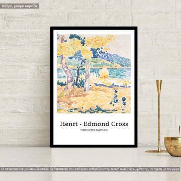 Pines on the coastline, Cross, poster