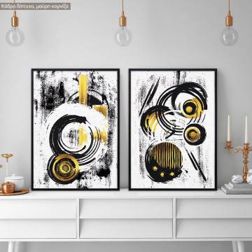 In gold circles, poster