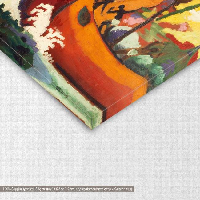 Canvas print Native sea fight, Macke A.