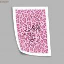 Curls οn pink leopard print , αφίσα, πόστερ