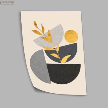 Golden sun and leaves, poster 2