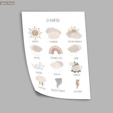 Καιρός, κάδρο, μαύρη κορνίζα 2