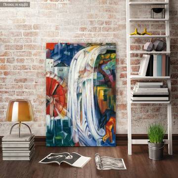 Canvas print The bewitched mill, Franz Marc