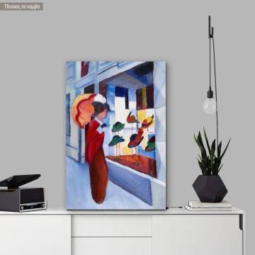 Canvas print Woman with umbrella, Macke A.