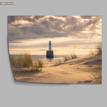 Lighthouse in sunset, κάδρο, μαύρη κορνίζα 2