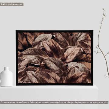 Brown dried leaves, poster