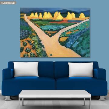 Πίνακας ζωγραφικής Vegetable fields, Macke August, αντίγραφο σε καμβά