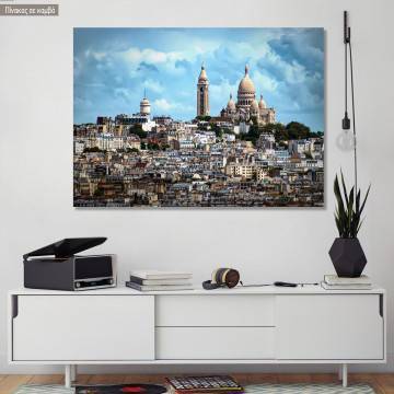 Πίνακας σε καμβά Stunning view of the Sacré-Cœur, poster