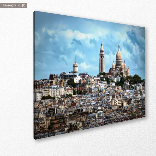 Πίνακας σε καμβά Stunning view of the Sacré-Cœur, καμβάς τελαρωμένος, κοντινό