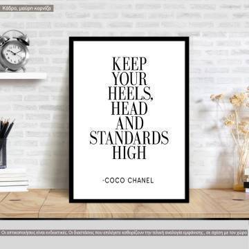 Keep your heels, κάδρο, μαύρη κορνίζα