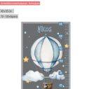 Wall stickers height measure Airballoon and stars watercolor