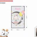 Wall stickers height measure Dreaming bunny girl