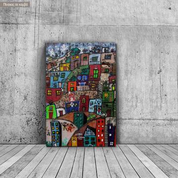 Canvas print urban landscape, Paysage urbain vertical