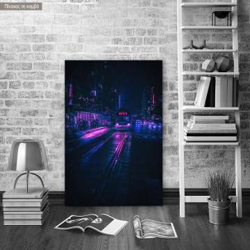 Canvas print, Purple city night