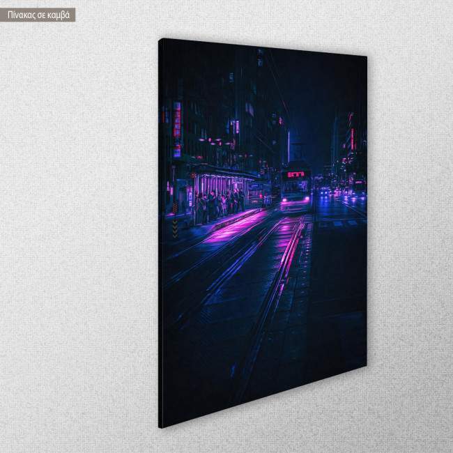Canvas print, Purple city night