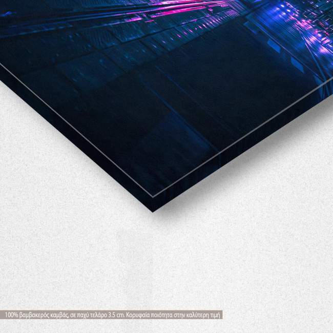 Canvas print, Purple city night