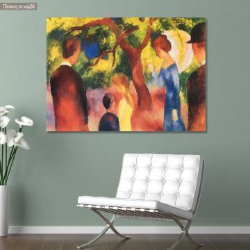 Canvas print People in the garden, Macke A.