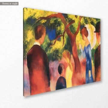 Canvas print People in the garden, Macke A. 2