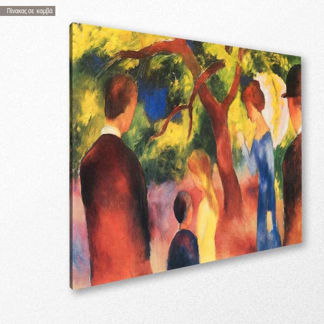 Canvas print People in the garden, Macke A.