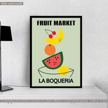 Fruit Market, κάδρο, μαύρη κορνίζα 