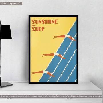 Sunshine and surf, poster