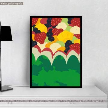 Too many fruits, poster