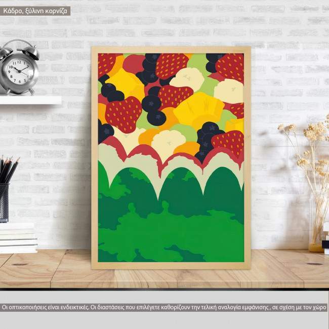 Too many fruits, poster