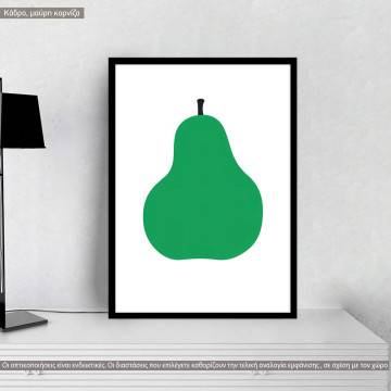 A pear, κάδρο, μαύρη κορνίζα 