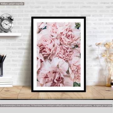 Bouquet Pink roses I, κάδρο, μαύρη κορνίζα