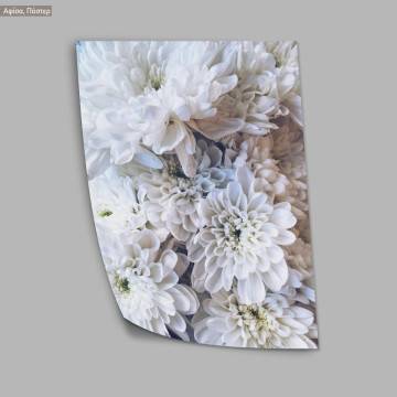 White petal flowers, κάδρο, μαύρη κορνίζα 2