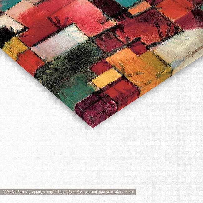 Canvas print Red green and violet yellow rhythms, Klee P, poster