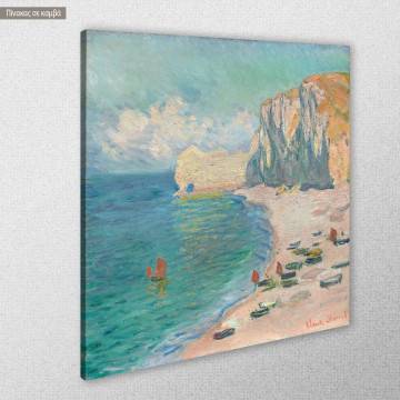 Πίνακας ζωγραφικής The beach and the Falaise d'Amont, Monet, αντίγραφο σε καμβά 2