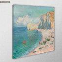 Canvas print The beach and the Falaise d'Amont, Monet