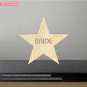 Bride Groom, teams outline cut star 