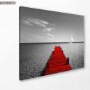 Canvas print Dock, Red view