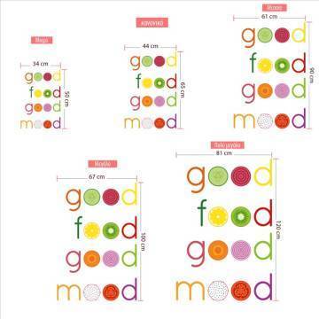Αυτοκόλλητο τοίχου,Good food good mood 2